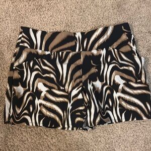 INC International Concepts High Waist Black and Brown Shorts